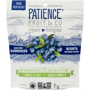 Patience Fruit & Co Blueberries Dried Wild Organic 85 g 85g