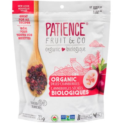 Patience Fruit & Co Canneberges Séchées Biologiques 283 g