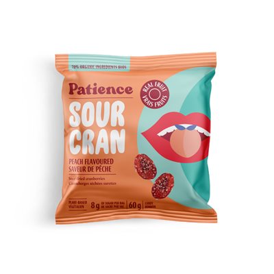 Patience Fruit & Co Sour Cran Bonbon à Saveur de Pêche Surette 60 g