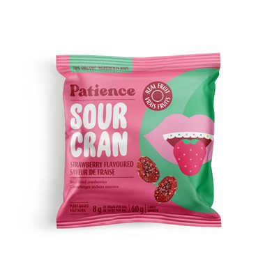 Patience Fruit & Co Sour Cran Bonbon à Saveur de Fraise Surette 60 g