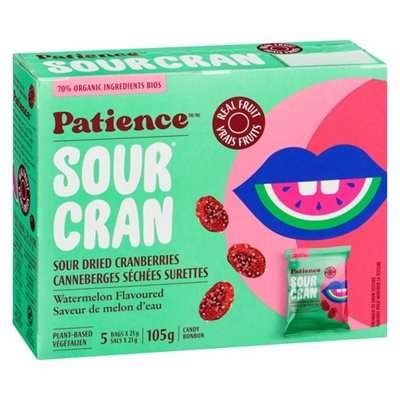Patience& Co Multipack De Canneberges Séchées Et De Pastèque 105G