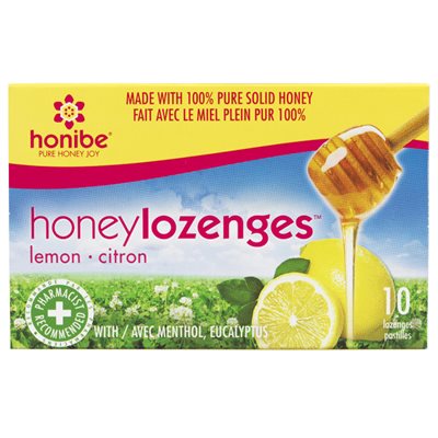 Honibe Honey Lozenges Lemon 10 Lozenges