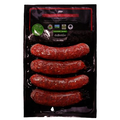 duBreton Organic Spicy Italian Sausages 400g