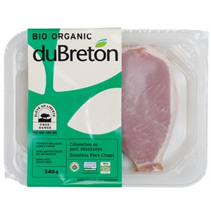 duBreton Organic Boneless Pork Chops 340g
