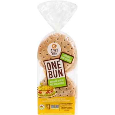 Ozery Bakery One Bun Thin Sandwich Buns Organic Wheat 6 Pre-Sliced Buns 360 g 