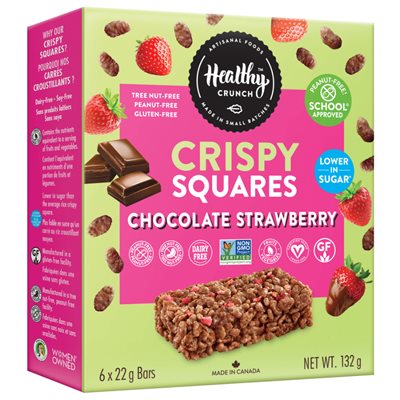 HEALTHY CRUNCH Carrés Croustillants Fraise Chocolat