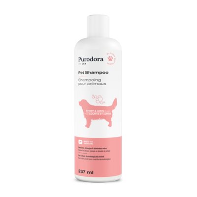 PURODORA LAB Shampoing pour animaux à poils courts et longs 237 ml