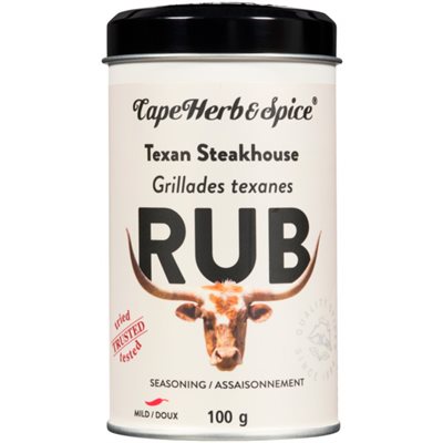 Cape Herb & Spice Rub Assaisonnement Grillades Texanes Doux 100 g