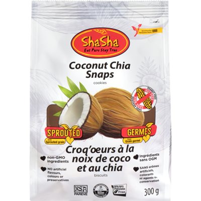 Shasha Biscuits Au Chia Et À La Noix De Coco 300G