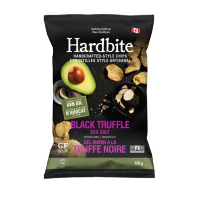 Hardbite Croustilles Huile D'Avocat Sel Marin Truffe Noire 128g