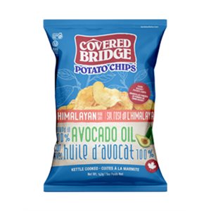 COVERED BRIDGE CHIPS HIMLAYAN PINK SALT AVOCADO OIL 142g