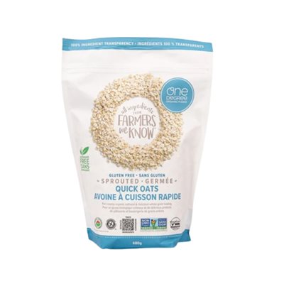 One Degree Organic Foods Sprouted Quick Oats 680 g 