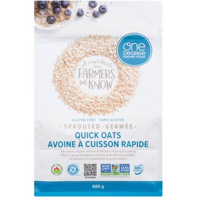 One Degree Organic Foods Avoine à Cuisson Rapide Germée 680 g