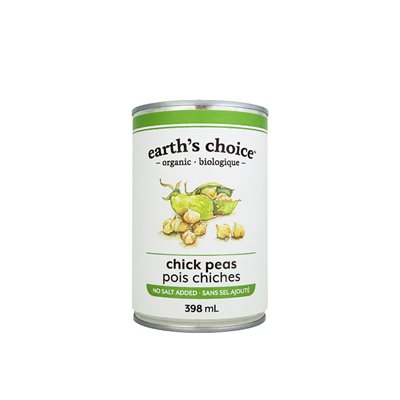 Earth's Choice Pois Chiches Biologique 398 ml