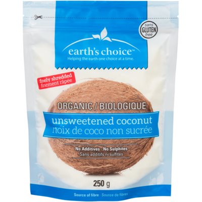 Earth's Choice Unsweetened Coconut Organic 250 g 