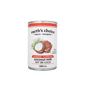 Earth's Choice Lait de Coco Supérieur Biologique 400 ml