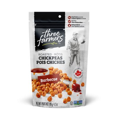 Three Farmers Roasted Chickpeas - Barbecue 120g