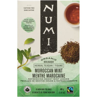 Numi Tisane Menthe Marocaine 18 Sachets de Tisane Non OGM 40 g