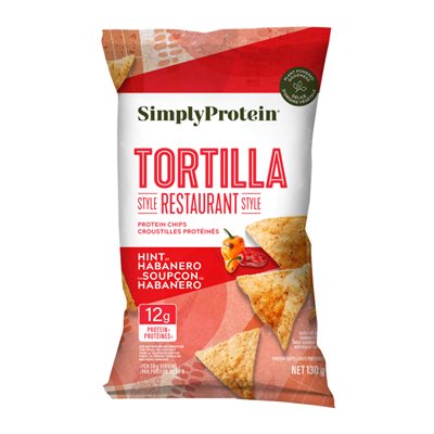 SIMPLYPROTEIN PROTEIN TORTILLA CHIPS Hint of Habanero 130g