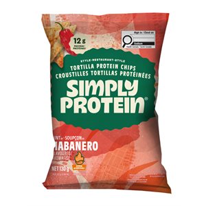 SIMPLYPROTEIN PROTEIN TORTILLA CHIPS Hint of Habanero 130g