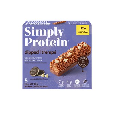 Simply Protein Barres collations trempées biscuits et créme