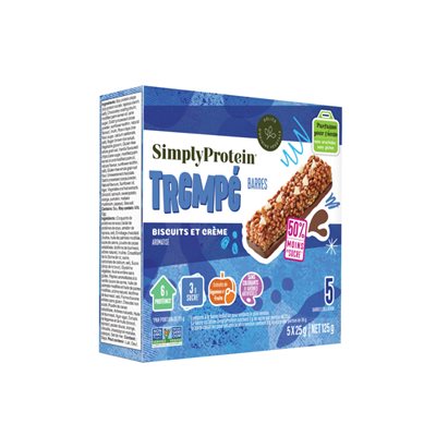 Simplyprotein Barres Collation Trempées Biscuits Et Crème 125G Simplyprotein Barres Collation Trempées Biscuits Et Crème 125G