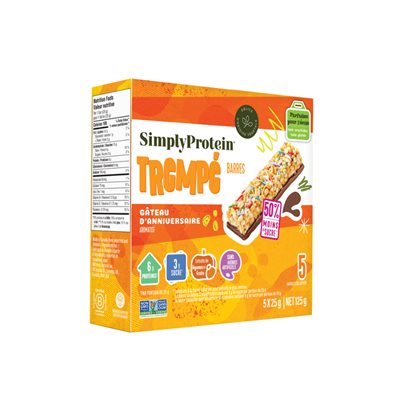 Simplyprotein Barres Collation Trempées Gâteau D'Anniversaire 125G Simplyprotein Barres Collation Trempées Gâteau D'Anniversaire 125G