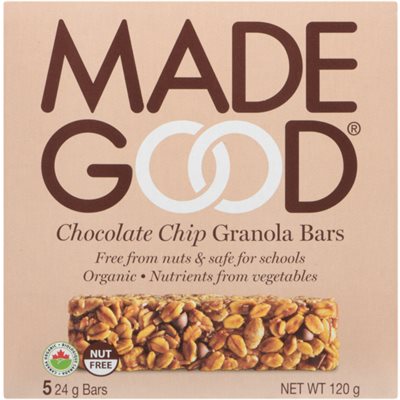 Made Good Organic Granola Bars Chocolate Chip 5 Bars x 24 g (120 g) 