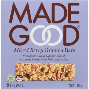 Made Good Barres Granola Baies Mélangées 5 Barres x 24 g (120 g) bio