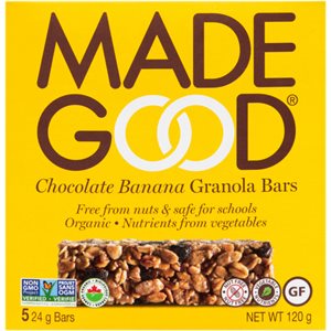 Made Good Barres Granola Chocolat Banane 5 Barres x 24 g (120 g) bio