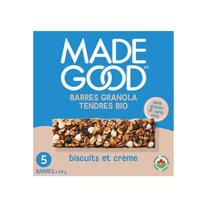 Made Good Barres Granola Biscuits et Créme 5 Barres x 24 g (120 g) bio