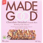 Made Good Organic Chocolate Drizzled Granola Bars Birthday Cake Flavour 5 Bars x 24 g (120 g) 