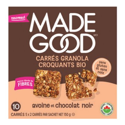 Made Good Organic Oat & Dark Chocolate Crunchy Granola Squares 150g