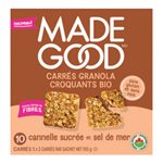Made Good Carrés Granola Croquants Cannelle Sucrée Et Sel De Mer Bio 150g