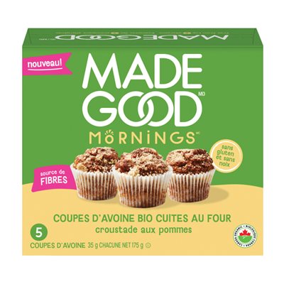 Made Good Organic Apple Crumble Baked Oat Cups 175G