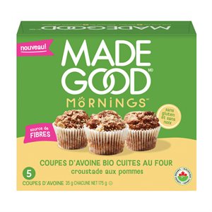 Made Good Organic Apple Crumble Baked Oat Cups 175G