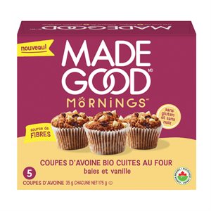 Made Good Coupes D'Avoine Cuites Au Four Baies Vanille Biologique 175G