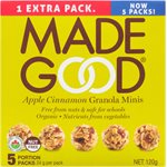 Made Good Bouchées Granola Pomme Cannelle 5 Emballages d'Une Portion x 24 g (120 g)