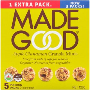Made Good Bouchées Granola Pomme Cannelle 5 Emballages d'Une Portion x 24 g (120 g) bio