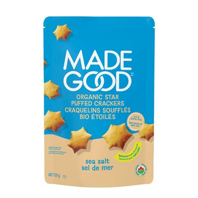 Made Good Craquelins Soufflés en Forme d'étoile Sel de Mer 121 g bio