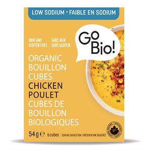 GoBio! Cubes de Bouillon Biologique Poulet 6 Cubes 54 g