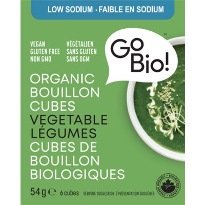 GoBio! Cubes de Bouillon Biologique Légumes 6 Cubes 54 g