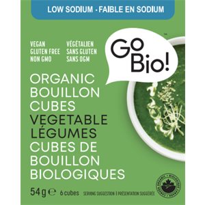 GoBio! Cubes de Bouillon Biologique Légumes 6 Cubes 54 g