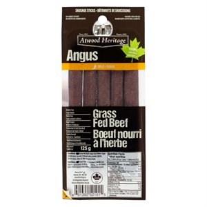Atwood Heritage Saussage Stick Beef Angus Mild Grass Fed 125g
