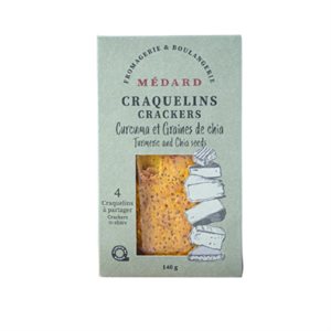 Fromagerie Médard Turmeric And Chia Seeds Crackers 140g