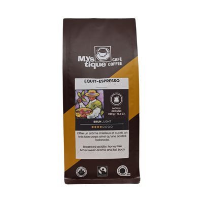 Café Mystique café bio Equit Espresso Mélange mouture 300g