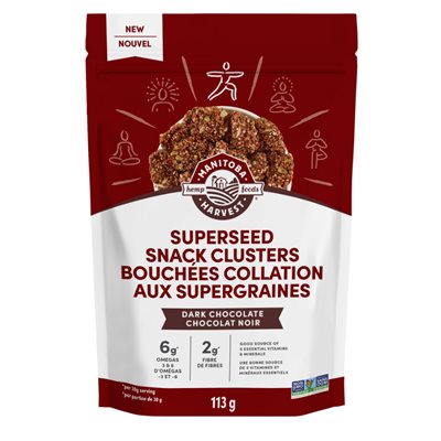 Manitoba Harvest Bouchées aux supergraines chocolat noir 113g Manitoba Harvest Bouchées aux supergraines chocolat noir 113g