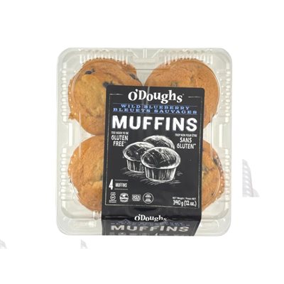O'Doughs Gf Wild Blueberry Muffins -300g 4 Pack