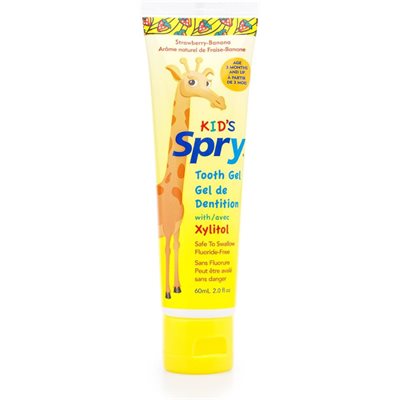 Spry Kid's Strawberry-Banana Tooth Gel Age 3 Months and Up 60 ml 