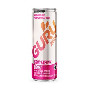Guru Bonne Énergie Zéro Pamplemousse Rose 355Ml